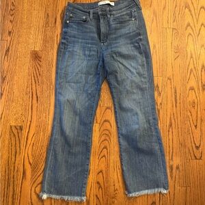 AYR Cropped Blue Jeans with Frayed Hem sz 29S
